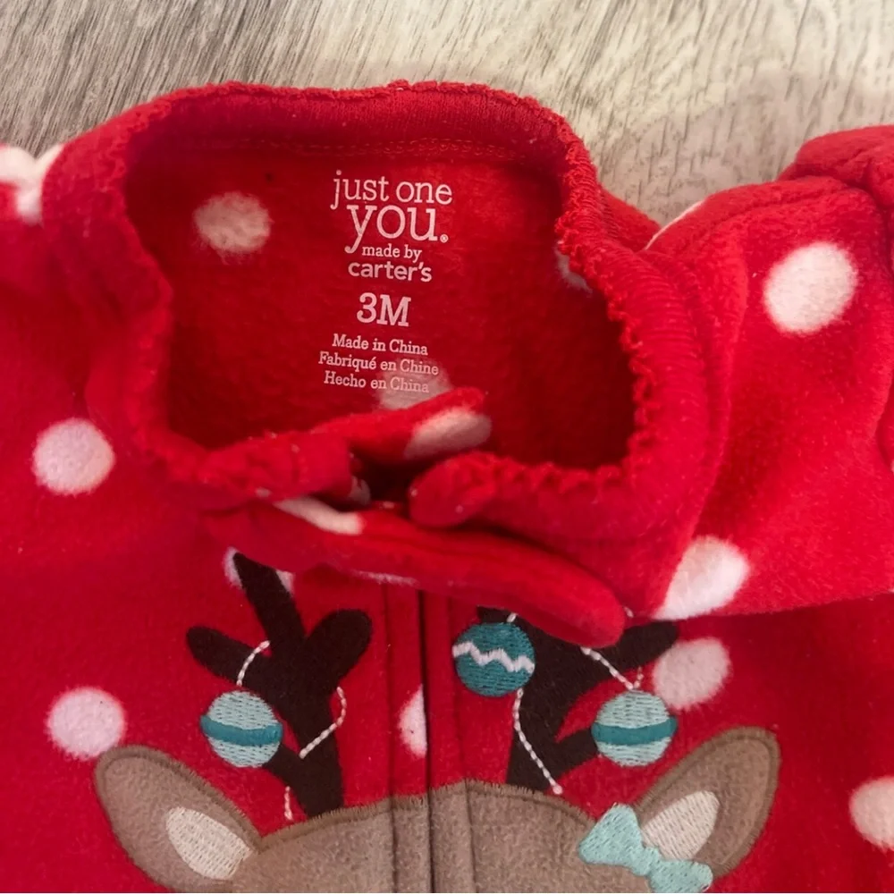 Carter's 3 Month Girls Christmas Sleeper Bundle